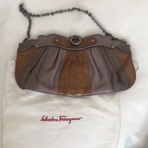 Salvatore Ferragamo Cindy Lizard Clutch